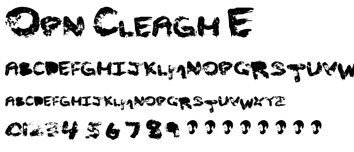 OPN Cleagh E font